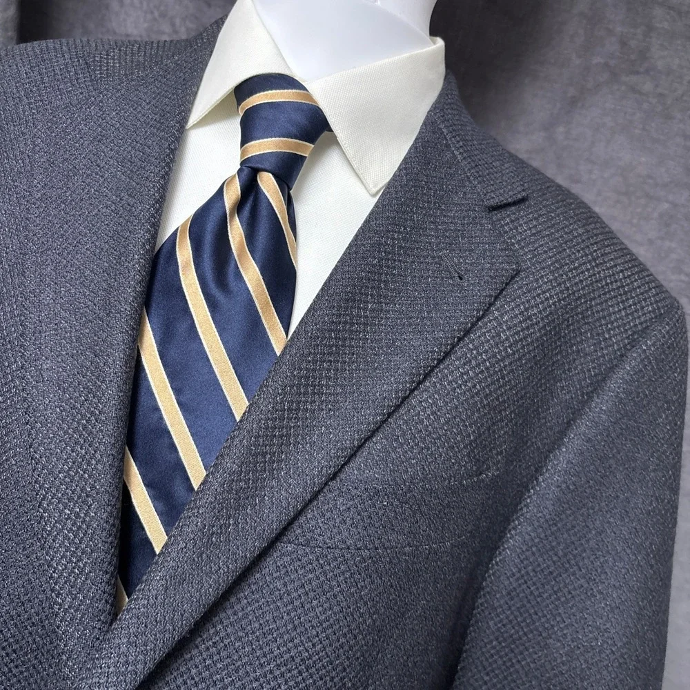 Joseph Abboud Blazer 42R Navy Lambswool‎ USA Union Sport Coat Jacket Tweed 44S